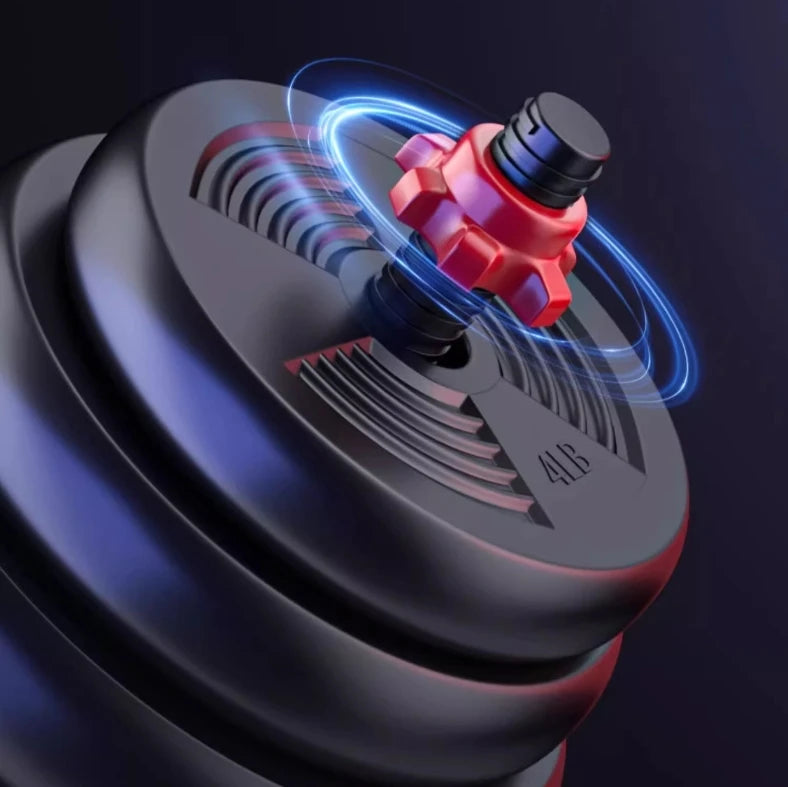 Adjustable Dumbbell To Barbell Set With Anti-Slip Grip