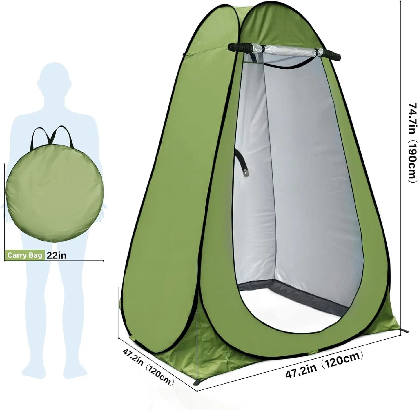 Two-Person Pop Up Privacy Shower Tent