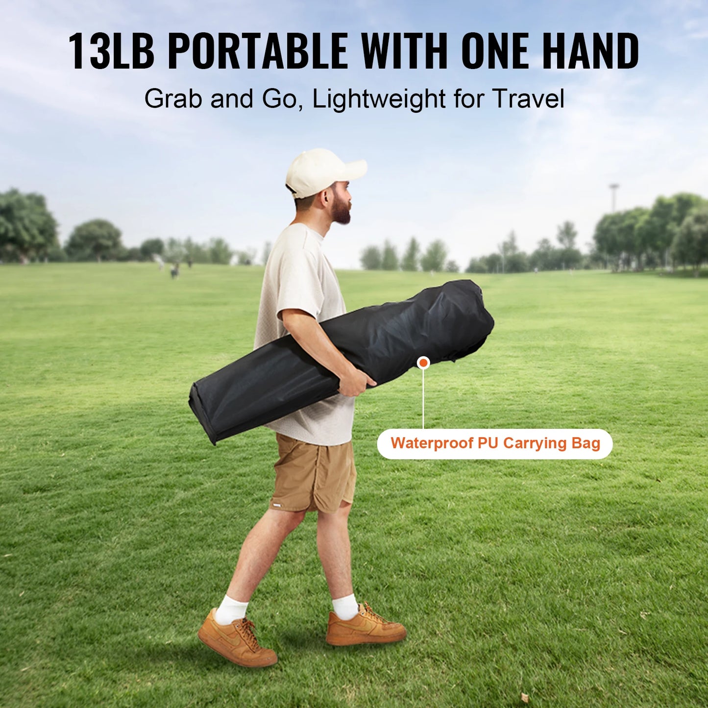 SucceBuy Outdoor Folding Chair Ultralight Portable 350lbs