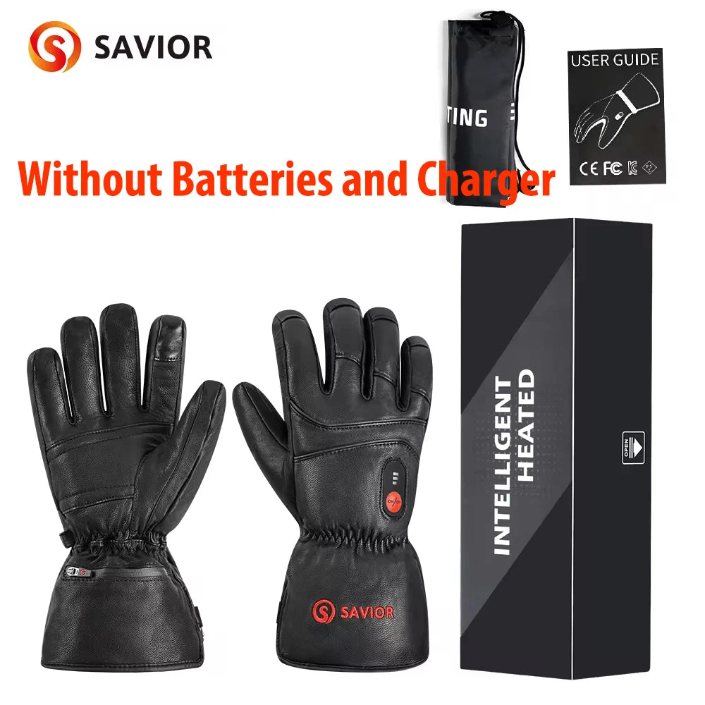 Savior Heat Heated Ski Gloves Waterproof Rechargeable Battery