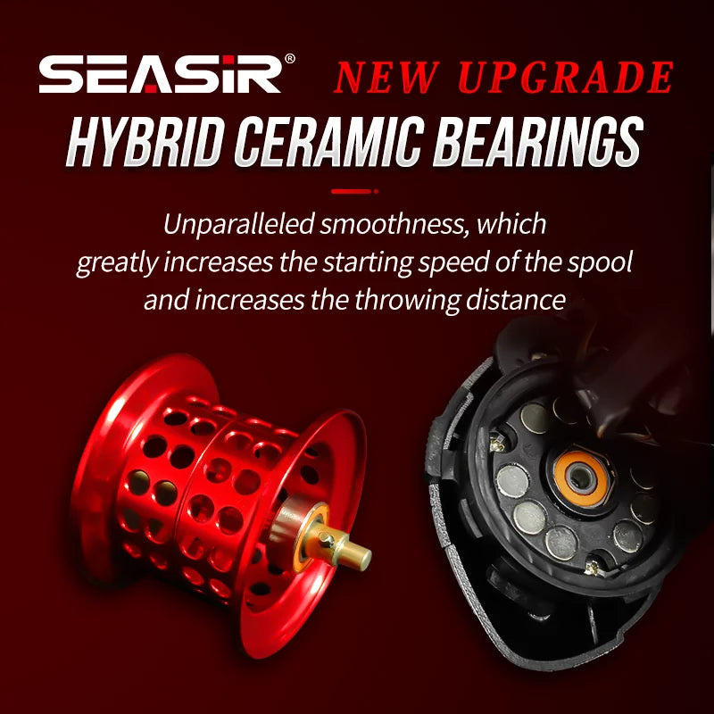SeaSir Baitcasting Fishing Reel Ultralight Carbon Gear 7.3 To 1