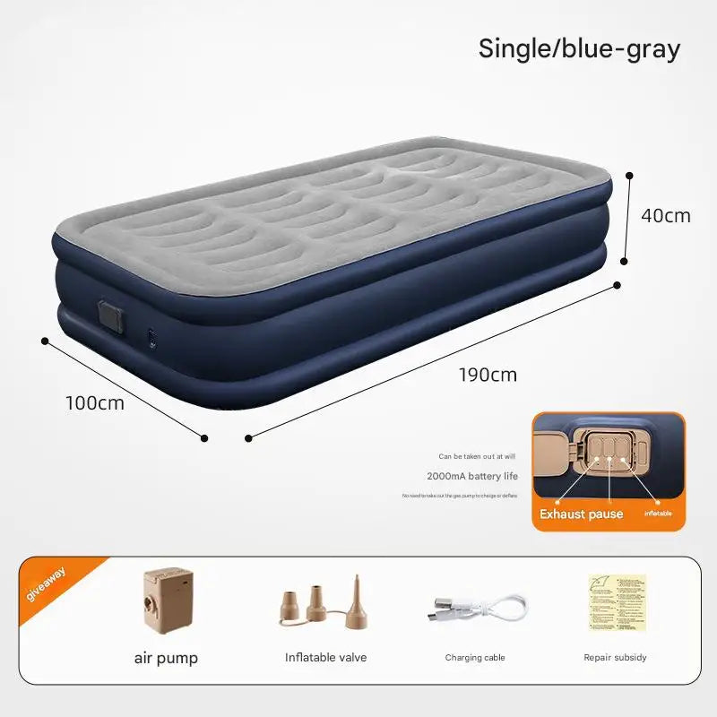 By Inflating Outdoor Indoor Inflatable Mattress For Camping And Home