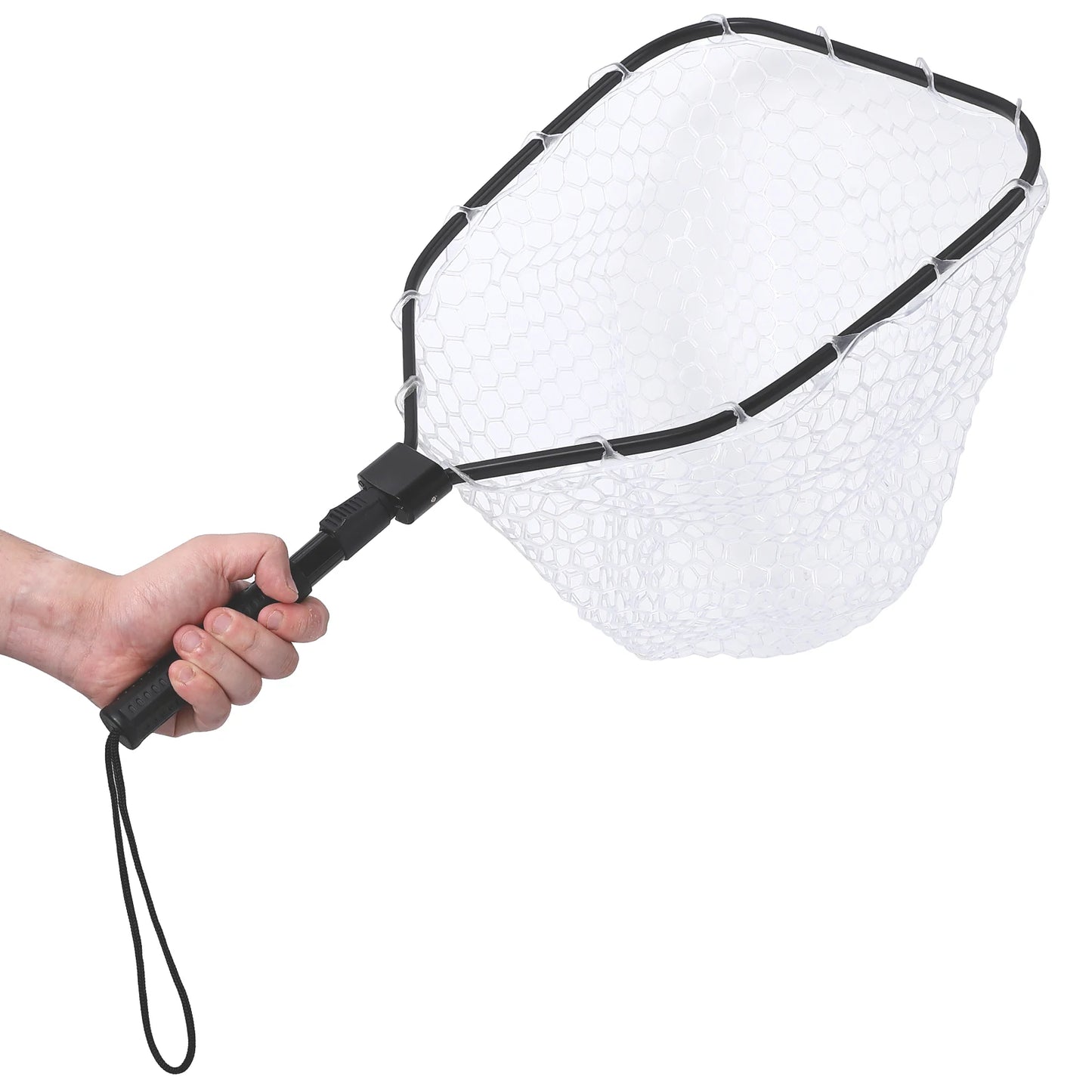TWISTER.CK Foldable Trout Fishing Net With Rubber Mesh Handle