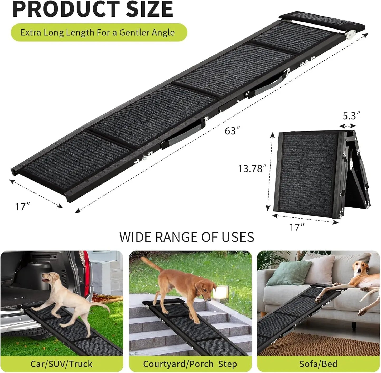 HiMISSDog Folding Car Ramp for Dogs