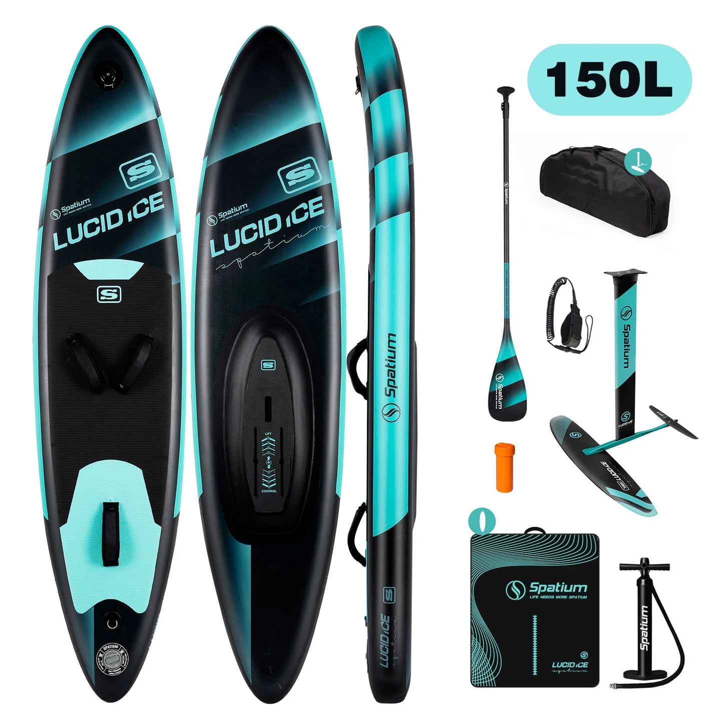 Spatium Inflatable Downwind Board Unpowered Versatile SUP