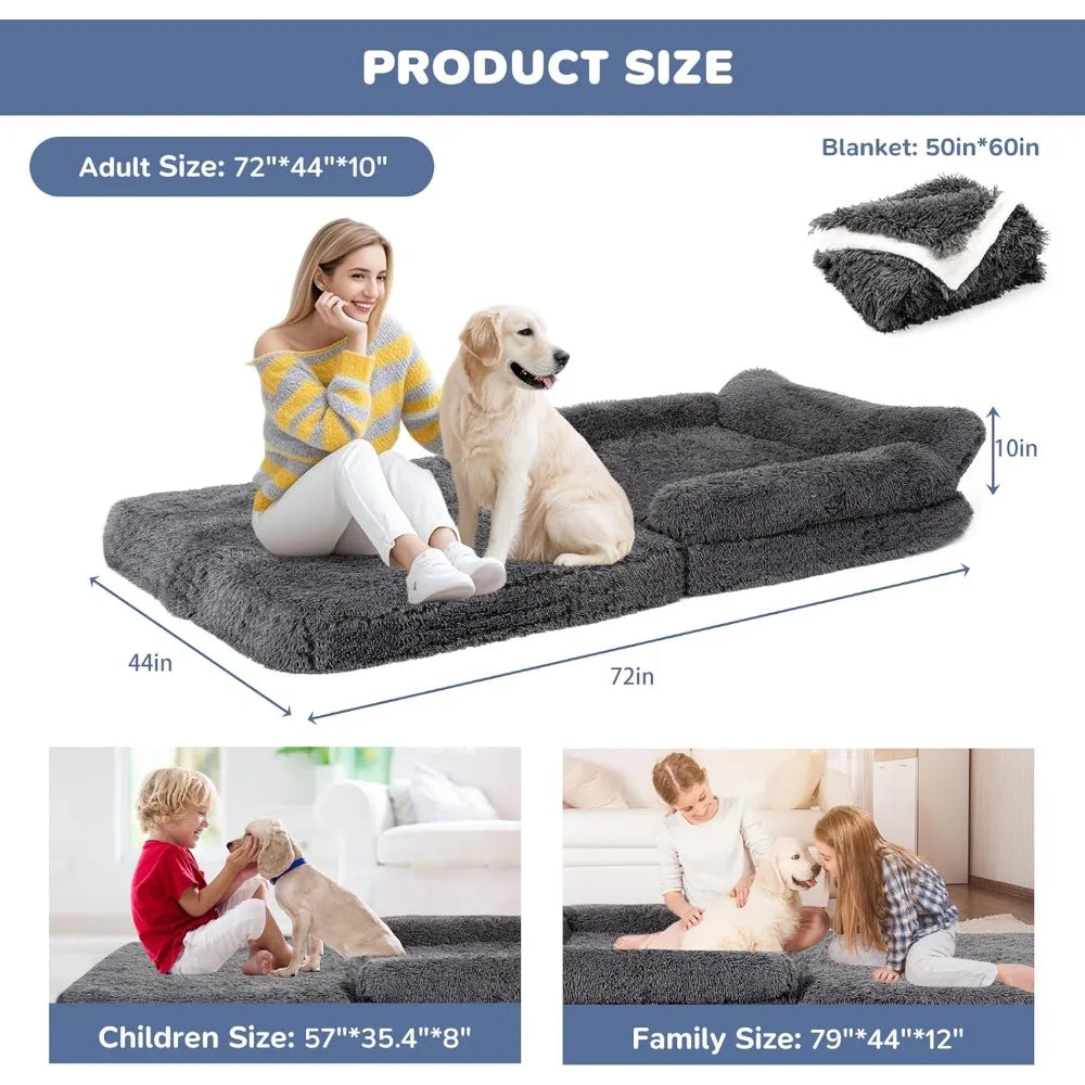 DAFIFY Foldable Orthopedic Dog Bed With Memory Foam And Water Repellent