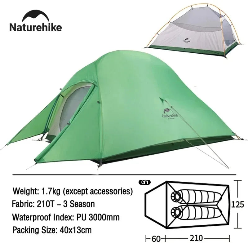 Naturehike Cloud Up 2 Person Ultralight Camping Tent All Seasons