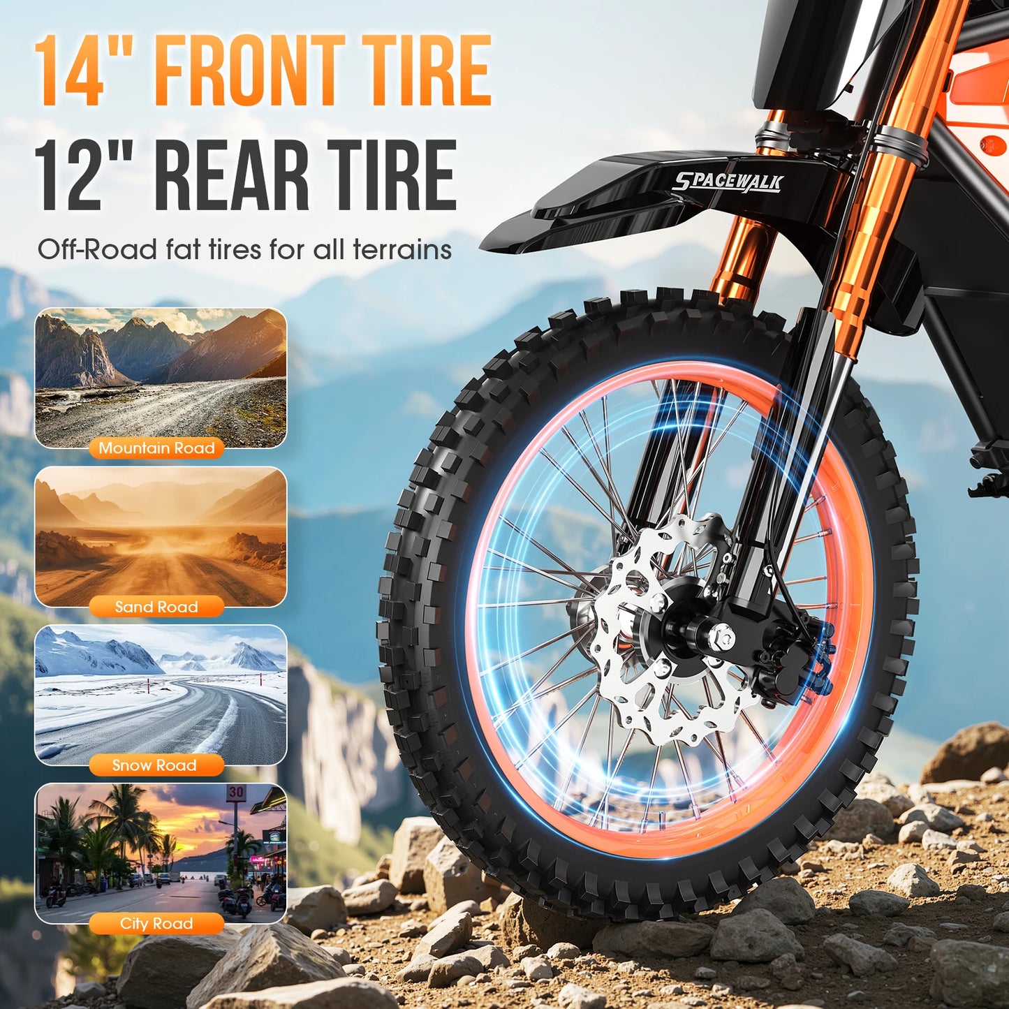 EILLEO SPACEWALK 48V Electric Dirt Bike 3000W Peak For Adults