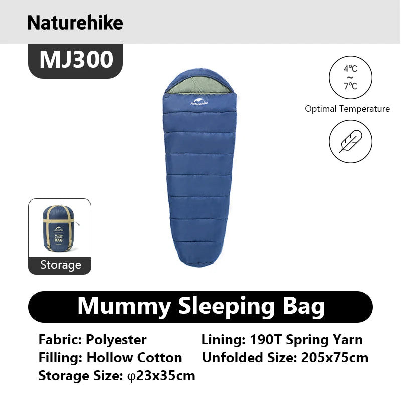 Naturehike Mummy Sleeping Bag MJ300 MJ600 Ultra Warm Winter