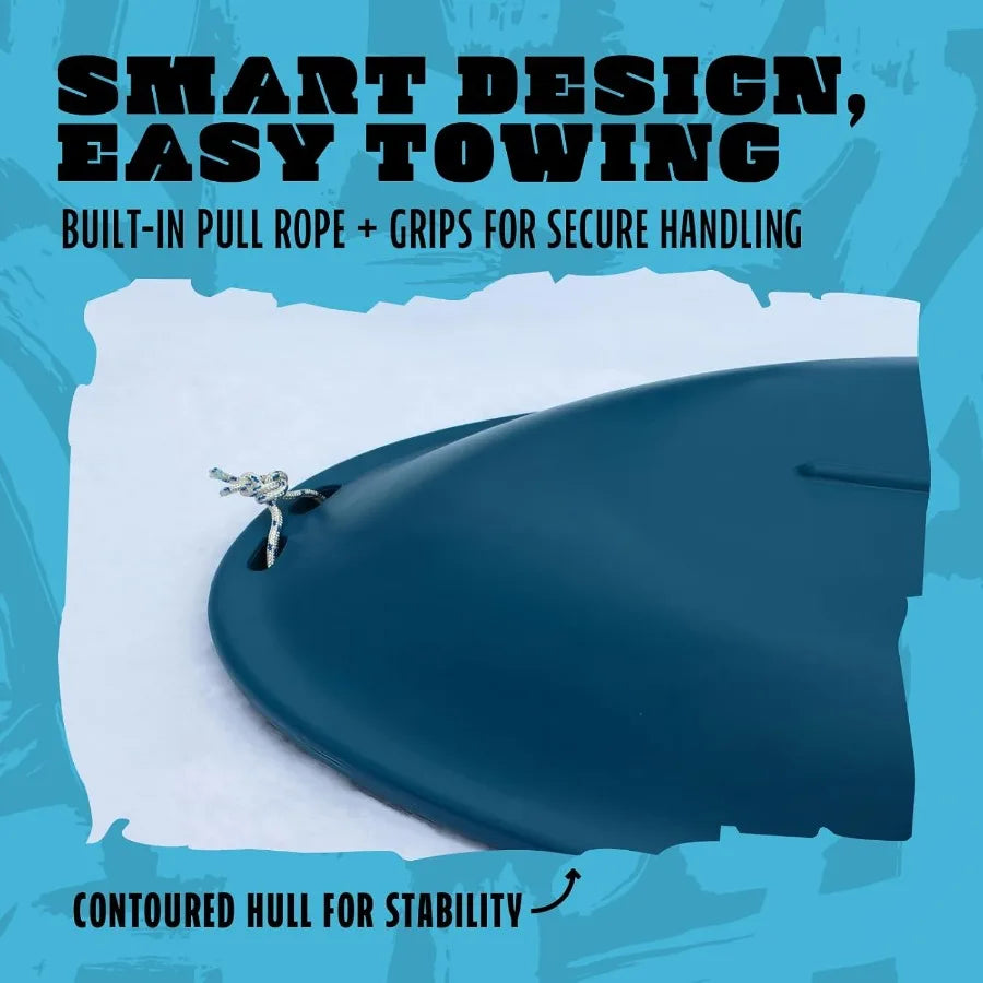 Roto Molded Snow Sled For Adults Durable Heavy Duty Plastic