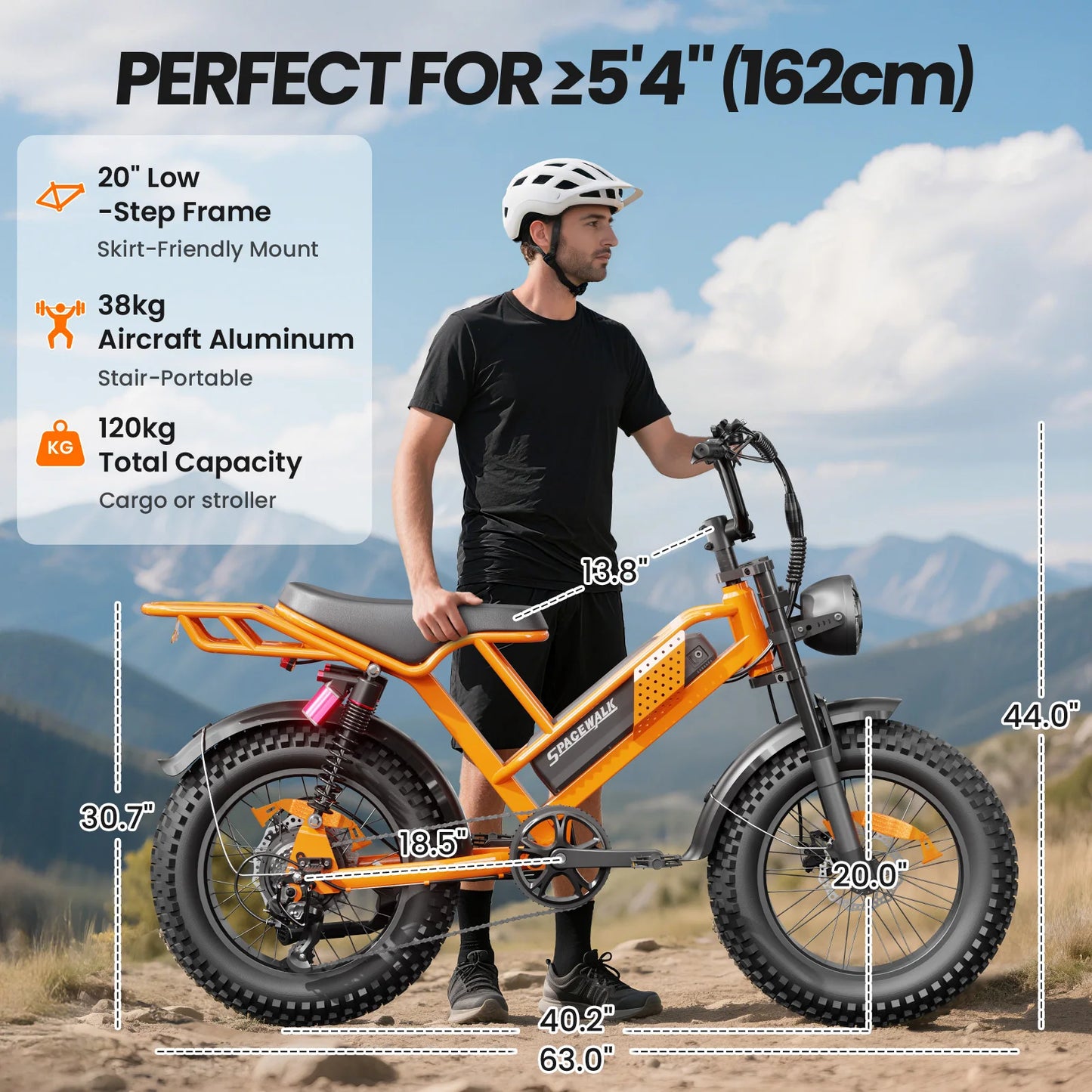 EILLEO SPACEWALK M7 Electric Bike For Teens With Removable Battery