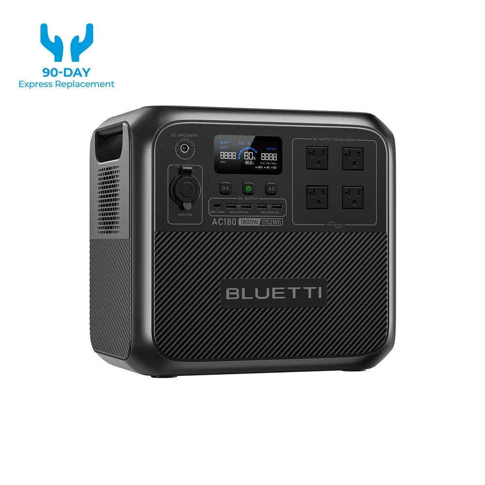 BLUETTI AC180 Portable Power Station 1152Wh LiFePO4 Generator