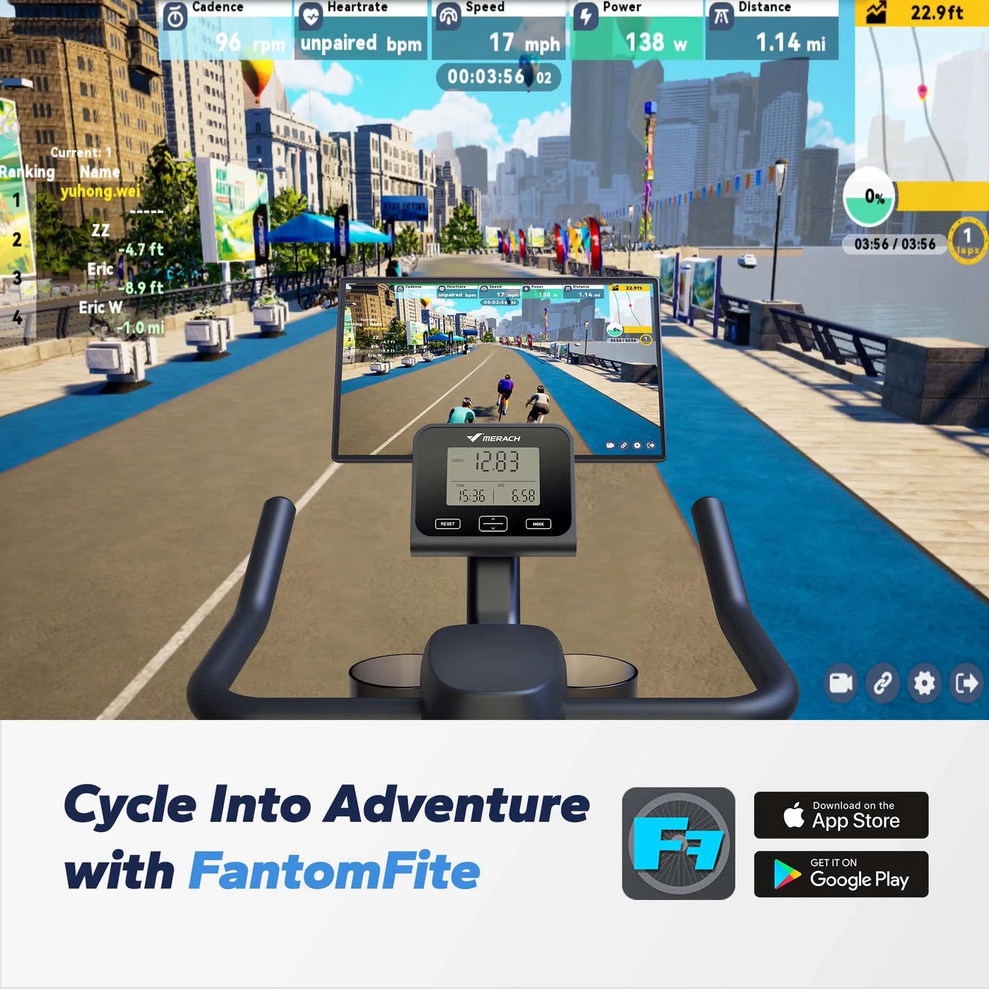 MERACH S36 Magnetic Indoor Bike With App Connectivity