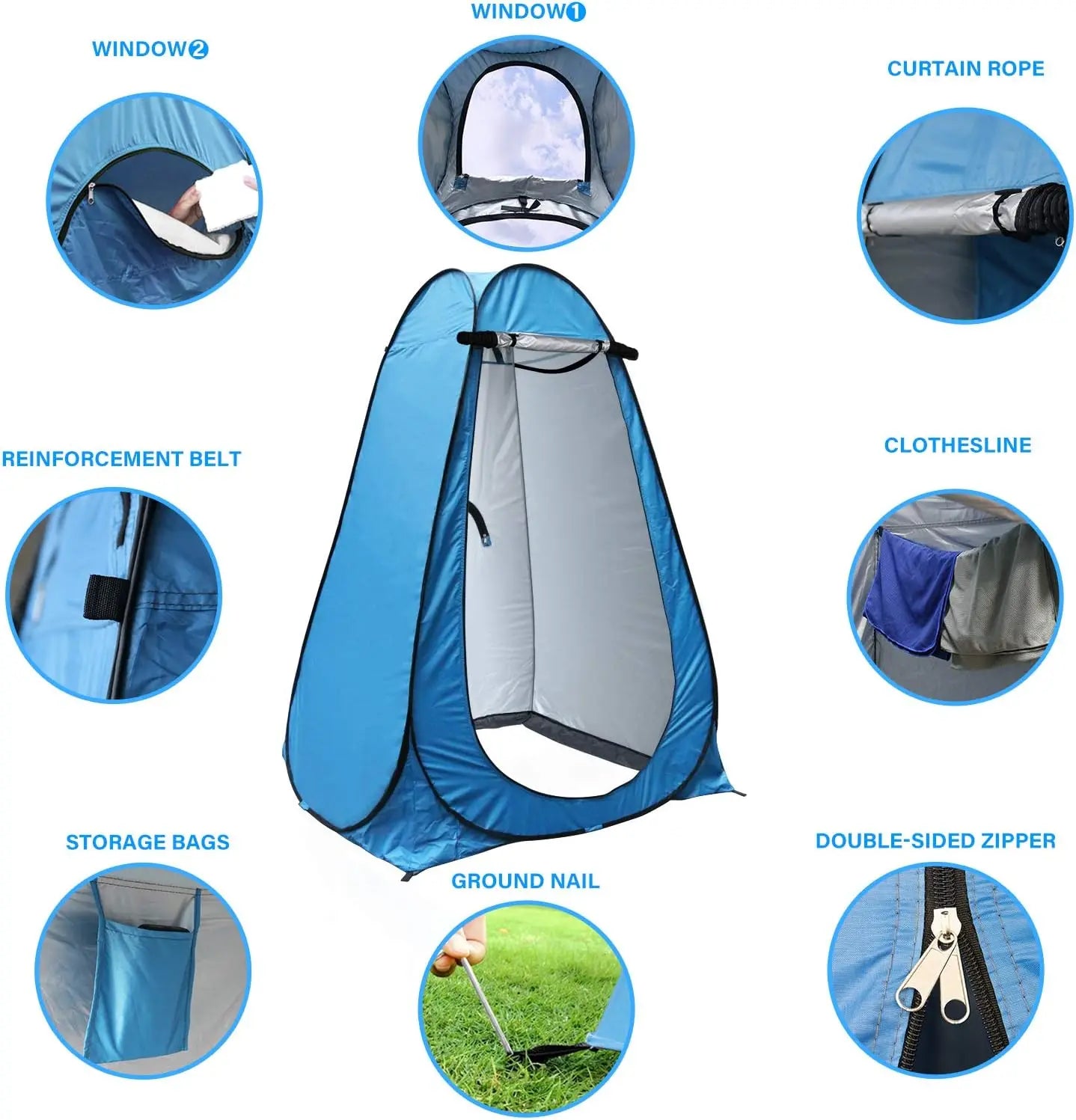 Two-Person Pop Up Privacy Shower Tent