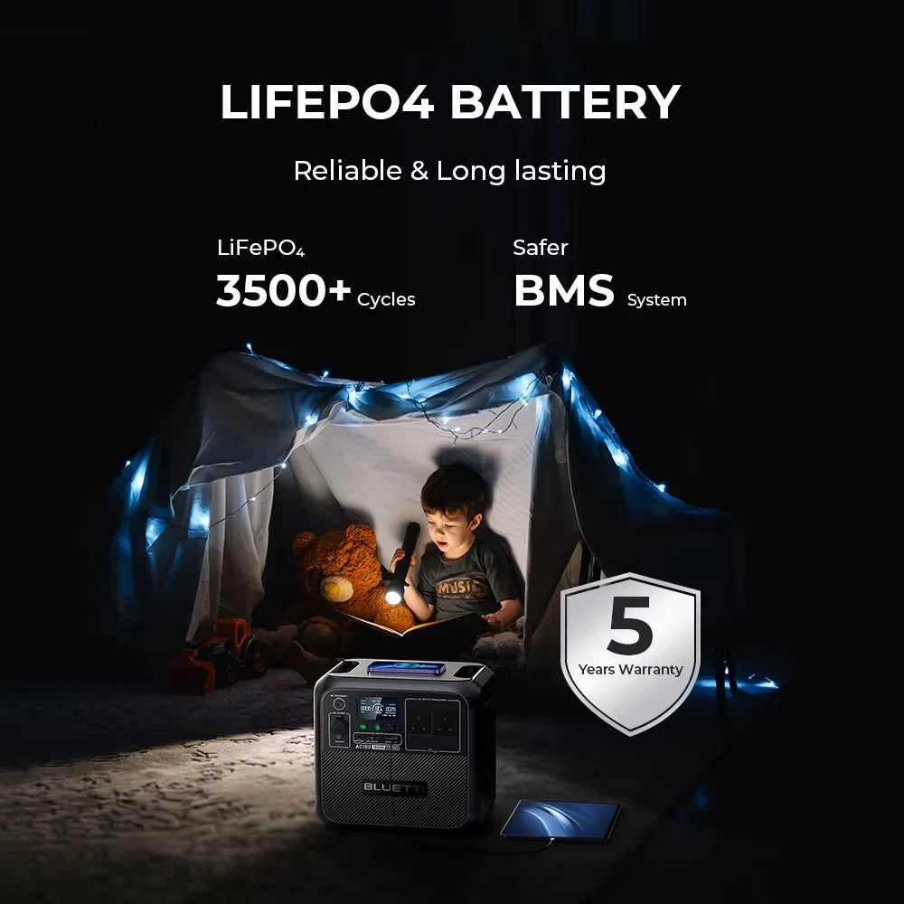 BLUETTI AC180 Portable Power Station 1152Wh LiFePO4 Generator