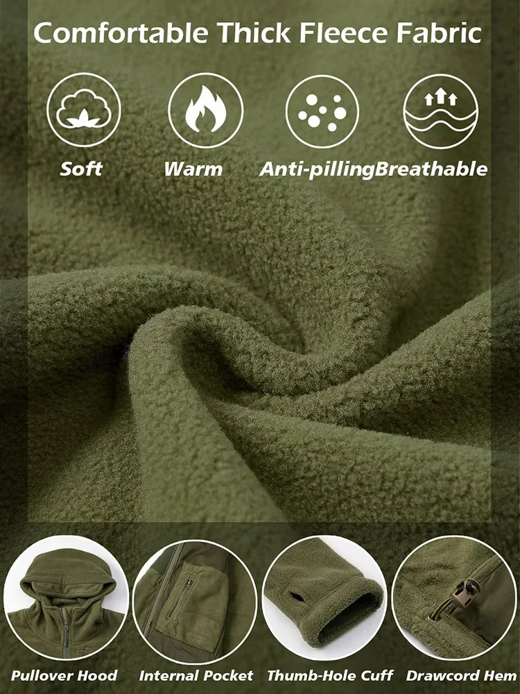 ReFire Gear Fleece Tactical Jacket for Hunting and Outdoor