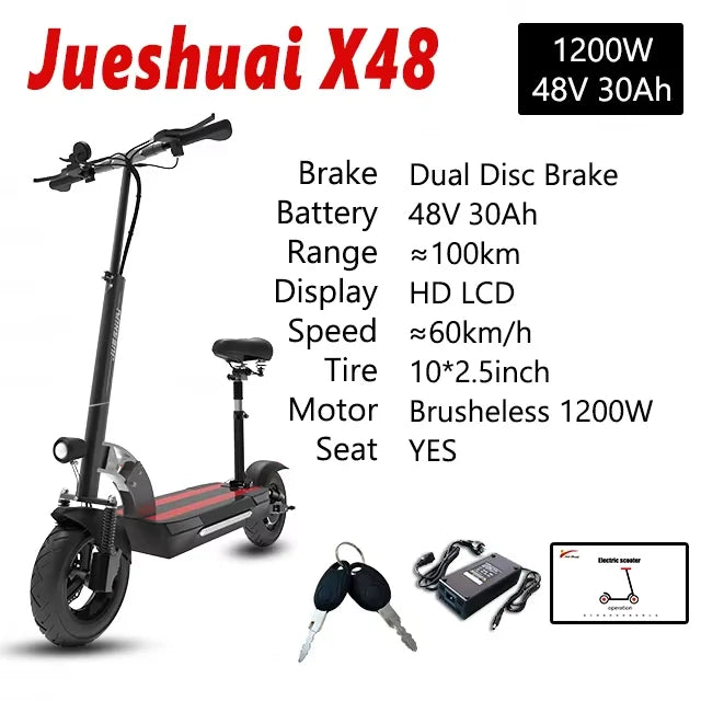 Jueshuai Outdoor Electric Scooter 48V-72V 1000W-6000W Off Road