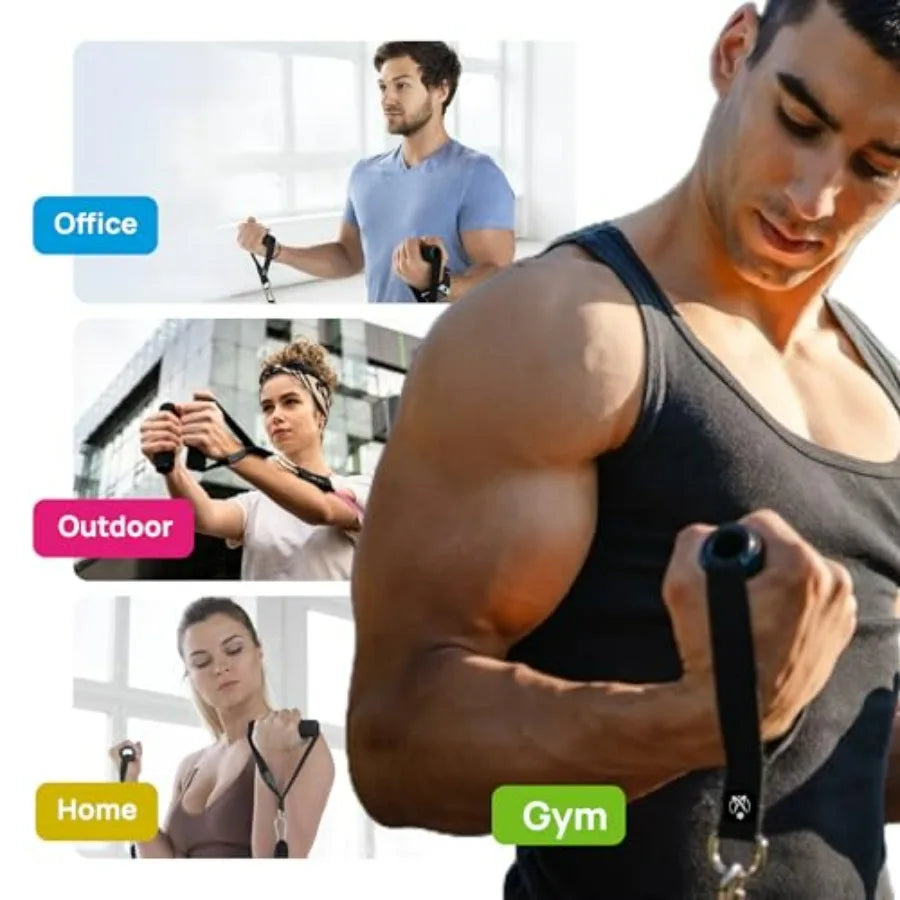 Resistance Band Set 150 Lbs Stackable For Full Body Workout