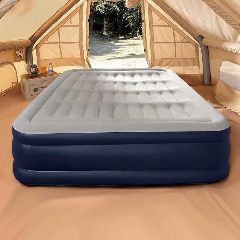 By Inflating PVC Automatic Inflatable Mattress With Built-In Pump