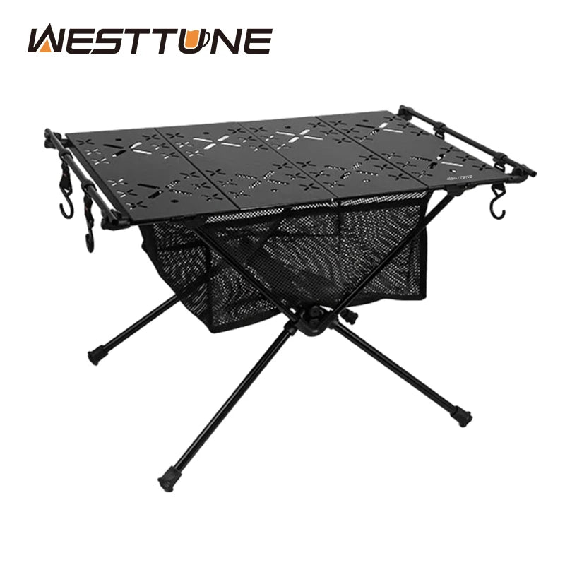 West Tune Folding Aluminum Camping Table Lightweight Portable