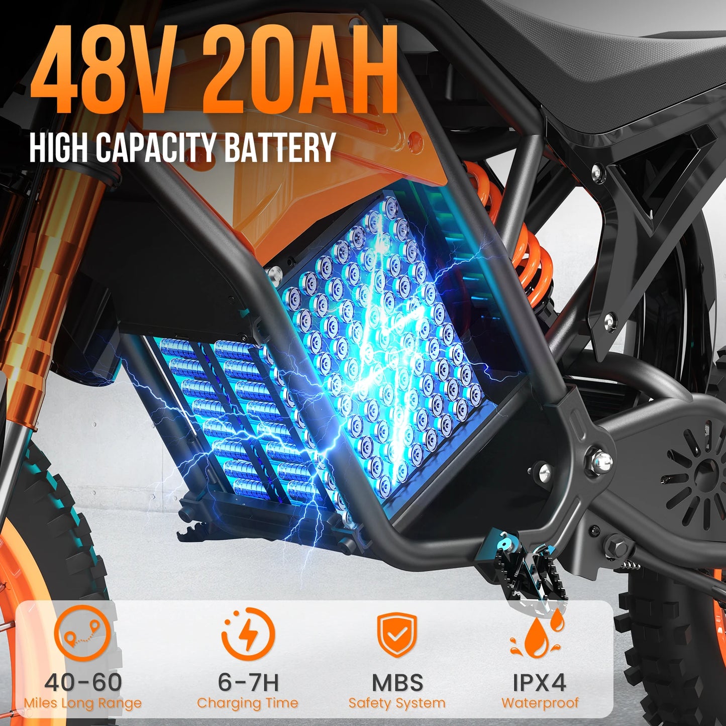 EILLEO SPACEWALK 48V Electric Dirt Bike 3000W Peak For Adults