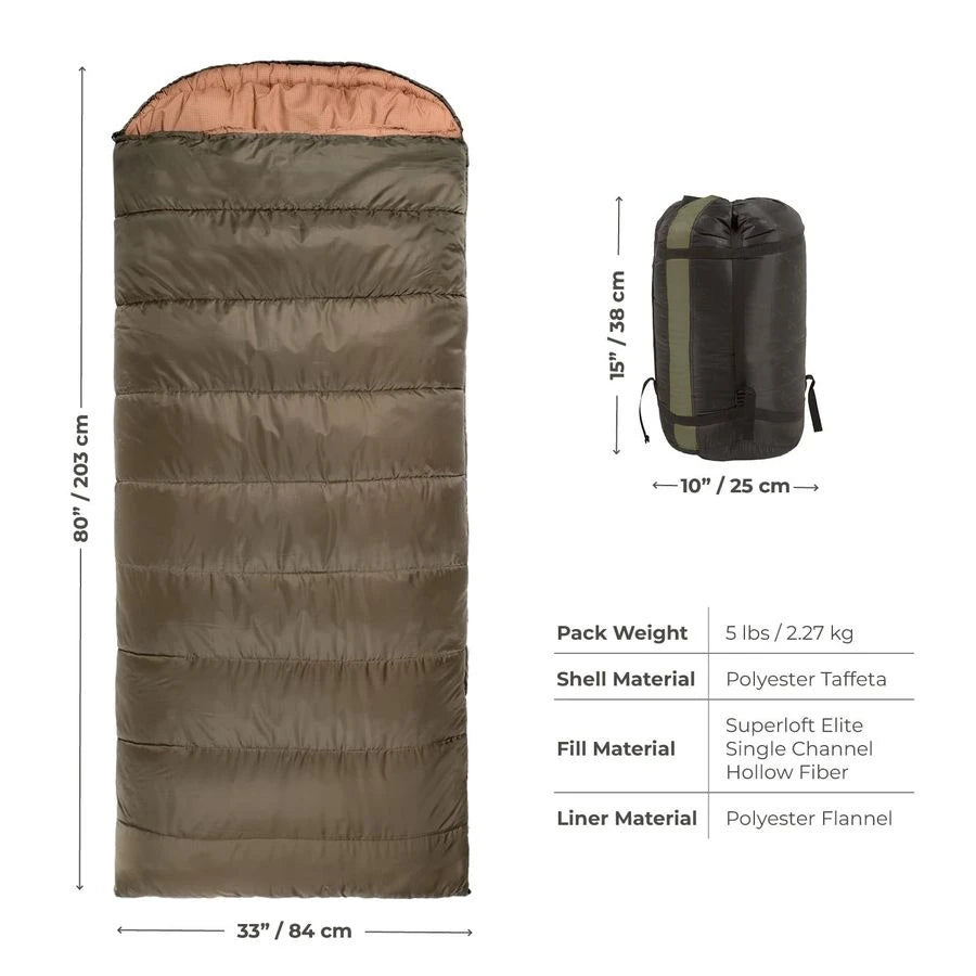 Celsius All Weather Sleeping Bag For Adults And Kids