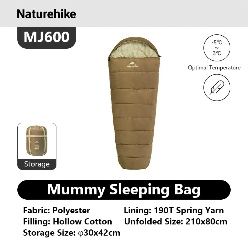 Naturehike Mummy Sleeping Bag MJ300 MJ600 Ultra Warm Winter