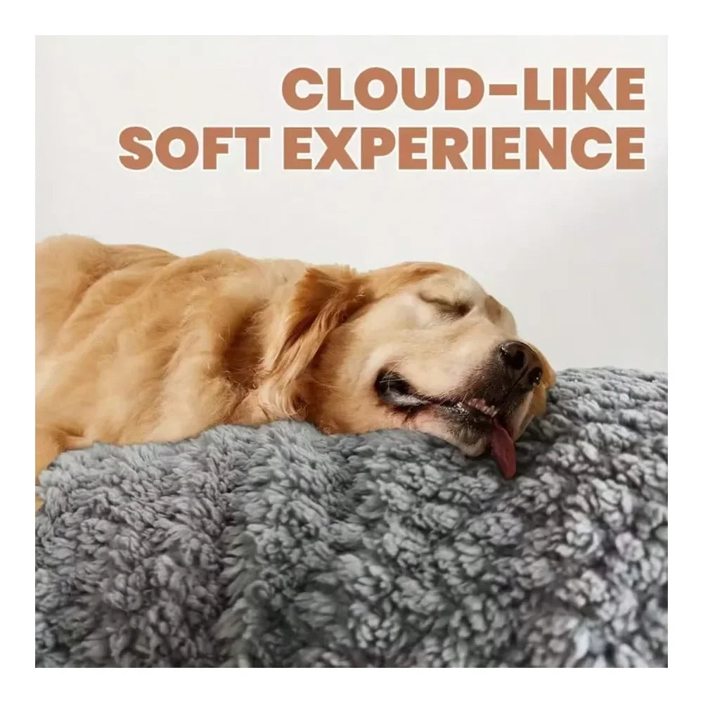 Cotton Plush Dog Bed Square for Warm Comfort and Rest