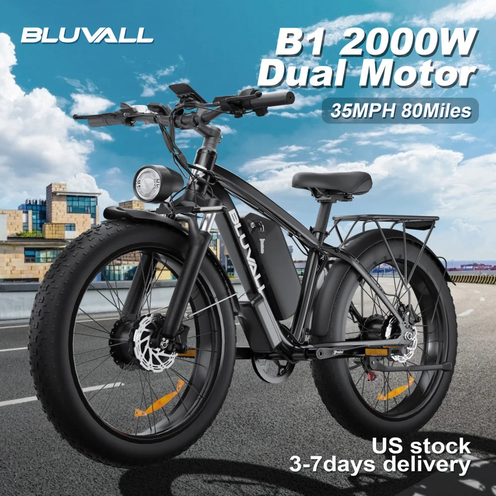 MOOBELO M1 48V 2000W Dual Motor Fat Tire Electric Bike