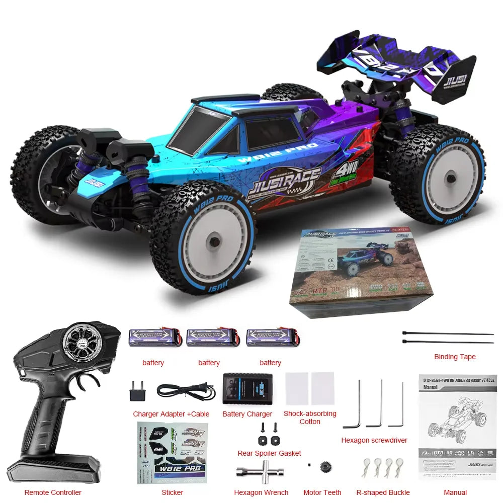 JIUSICE WB12 PRO 4WD RC Car Brushless Remote Control