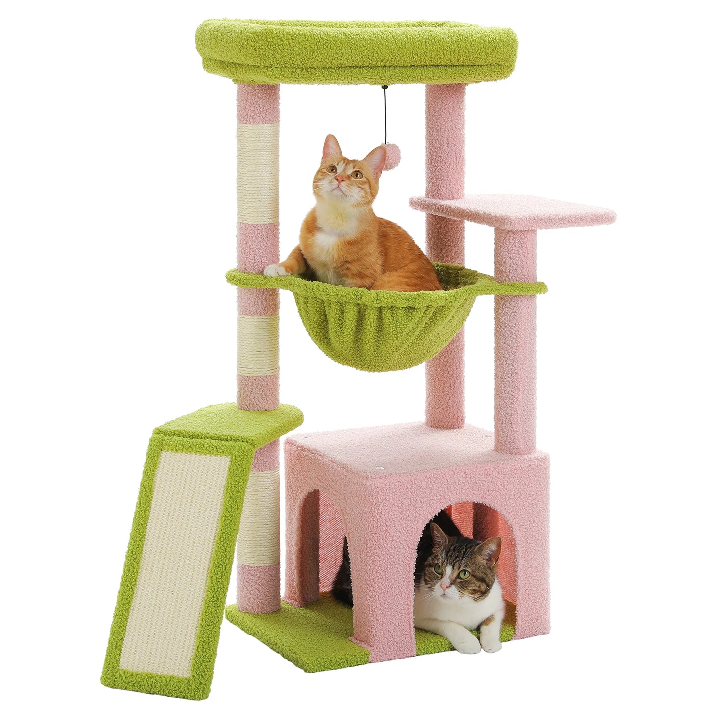 PEQULTICN Three Tier Cat Tree Tower With Sisal Scratching Post
