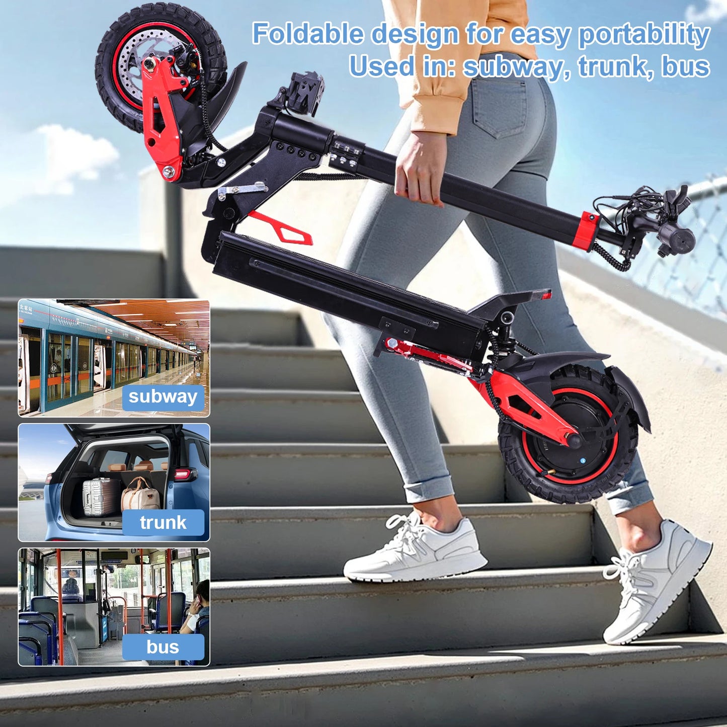 FREEBOY 1600W Electric Scooter Max Speed 28mph Foldable