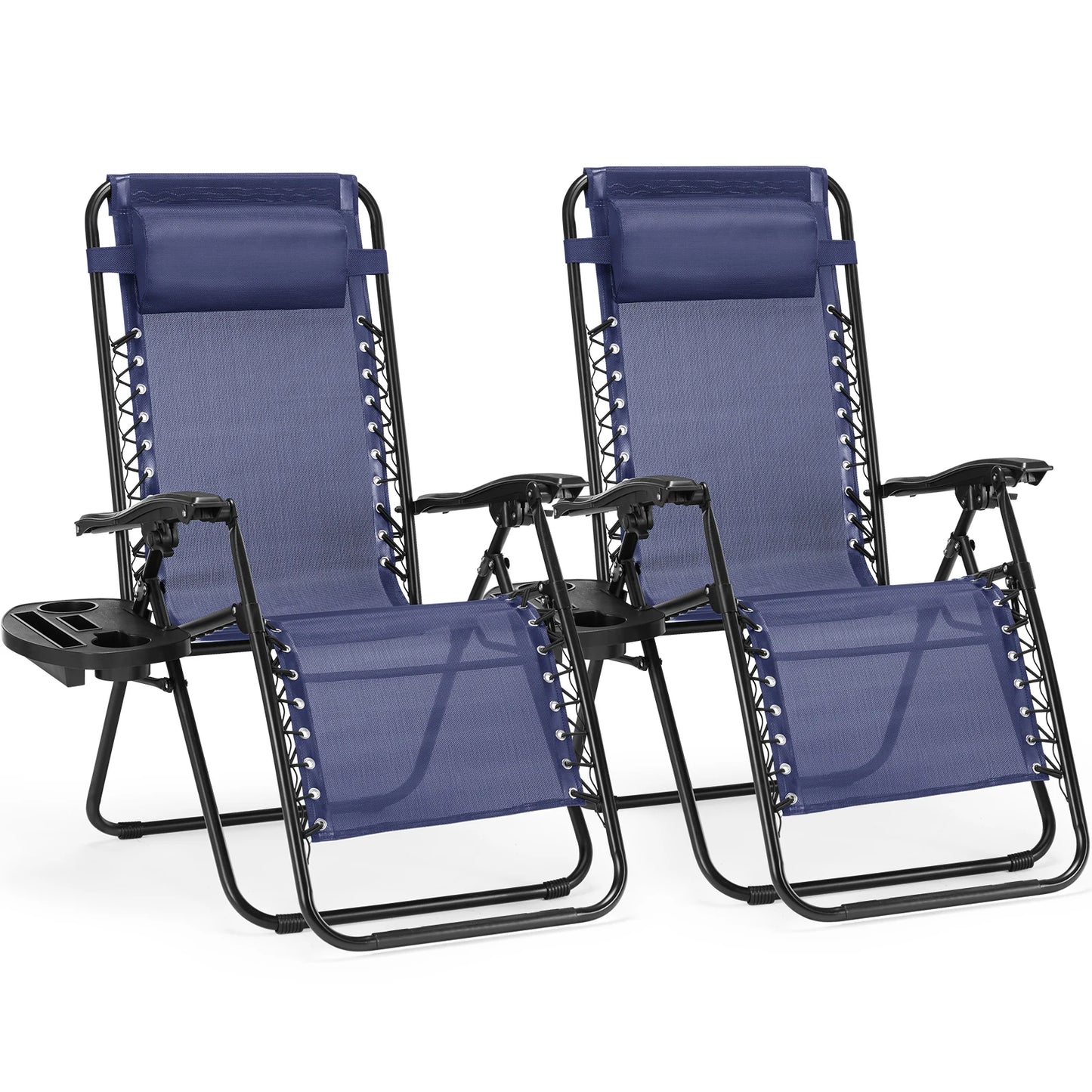 JHK Zero Gravity Recliners Set Of 2 With Cup Holders
