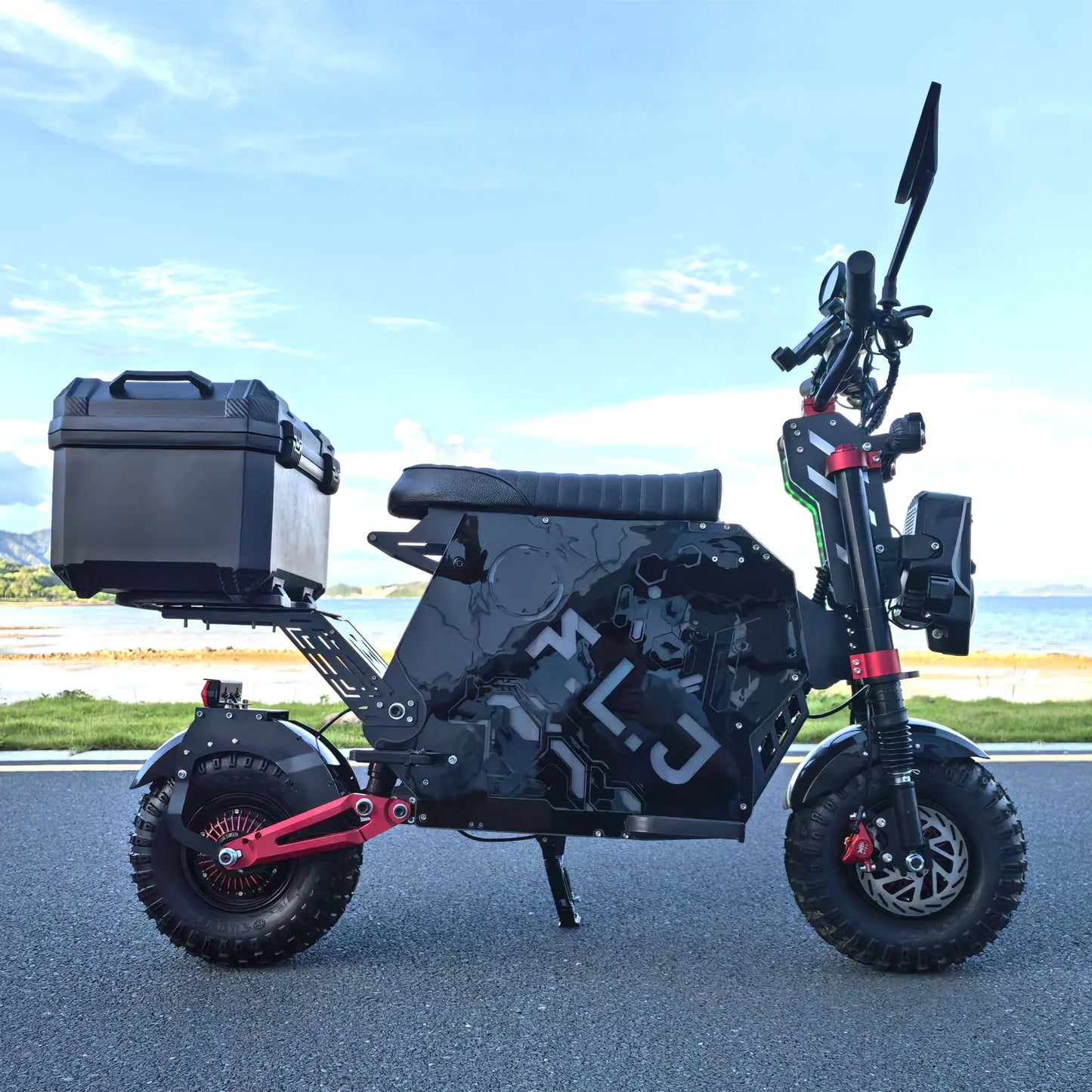 FLJ 72V 12000W Electric Off Road Scooter With App
