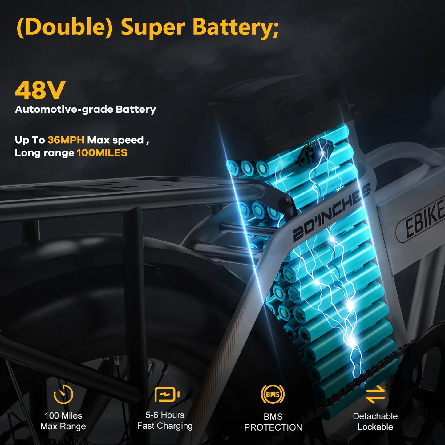 CYBERVELO MARS700 Foldable Electric Bike With Removable Battery