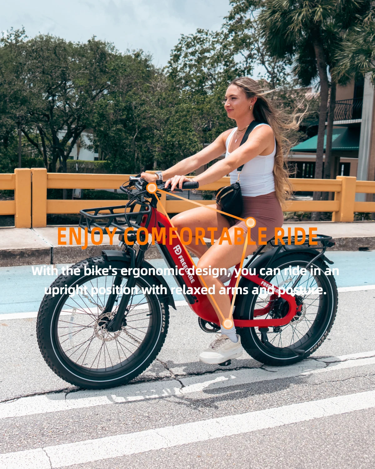 Fat Tire Electric Bike 1000W Peak With Removable Battery