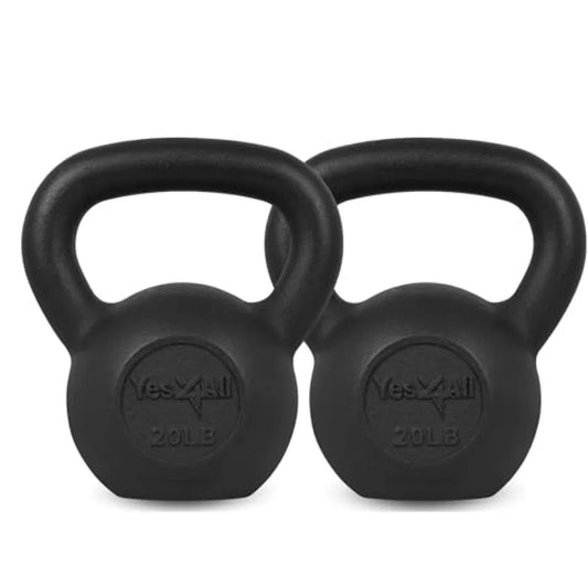 Cast Iron Kettlebell Pair For Full Body Strength Training