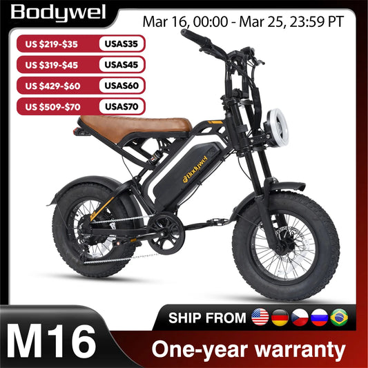 Bodywel M16 Off-Road Electric Bike For Adults