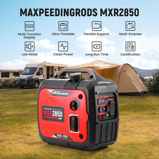Maxpeedingrods 2850W Gas Powered Portable Inverter Generator 60 dB Quiet Camping