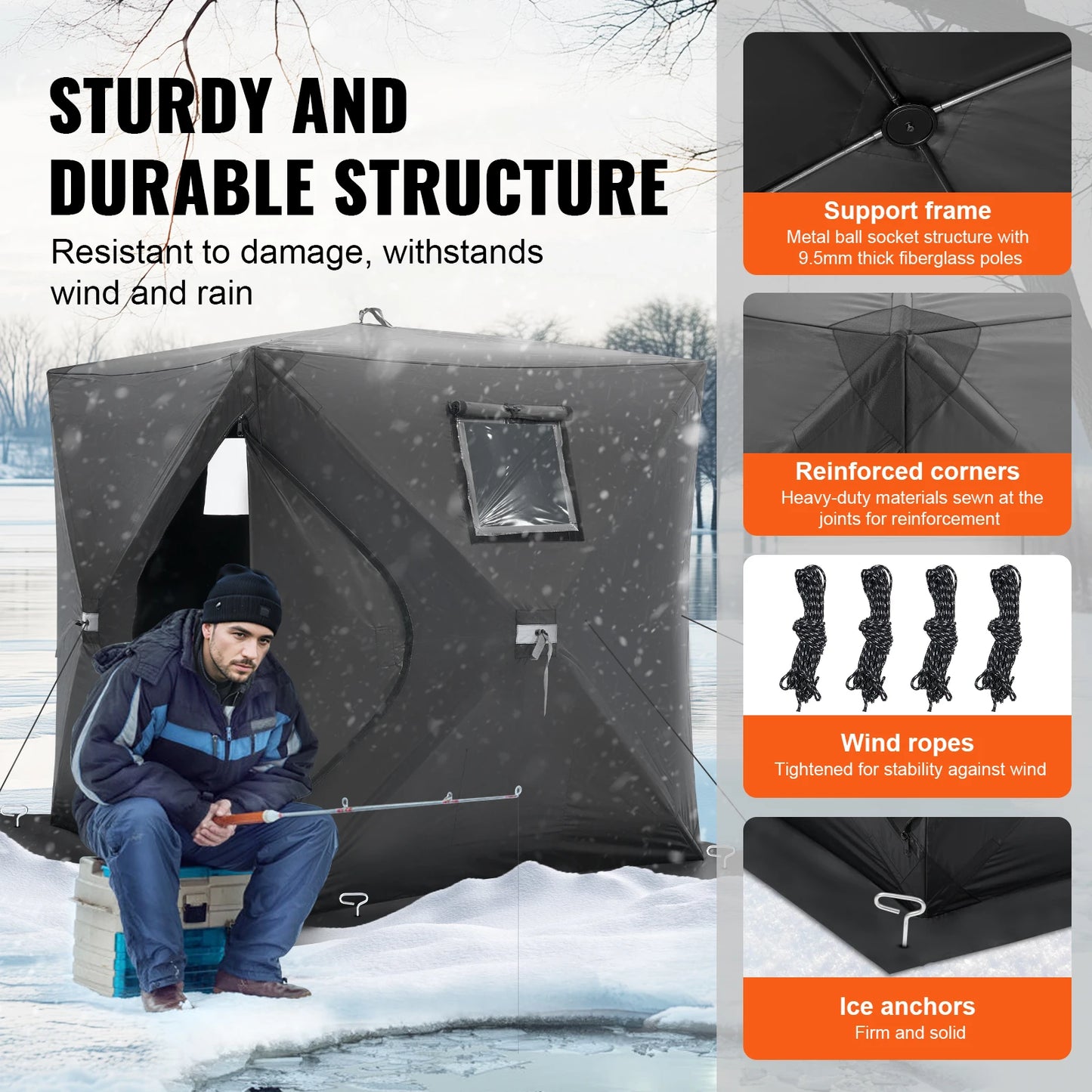 Portable Ice Shelter For Two Person Winter Fishing Tent