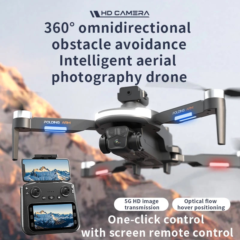 Jikefun GPS RC Drone 8K Dual Camera UAV FPV WiFi Quadcopter 3 Batteries