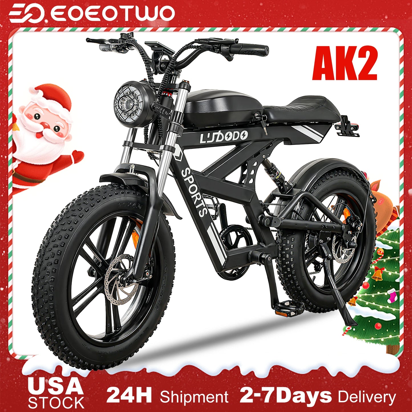 Electric Bike 1500W Peak 35MPH 48V 816Wh Battery Fat Tire
