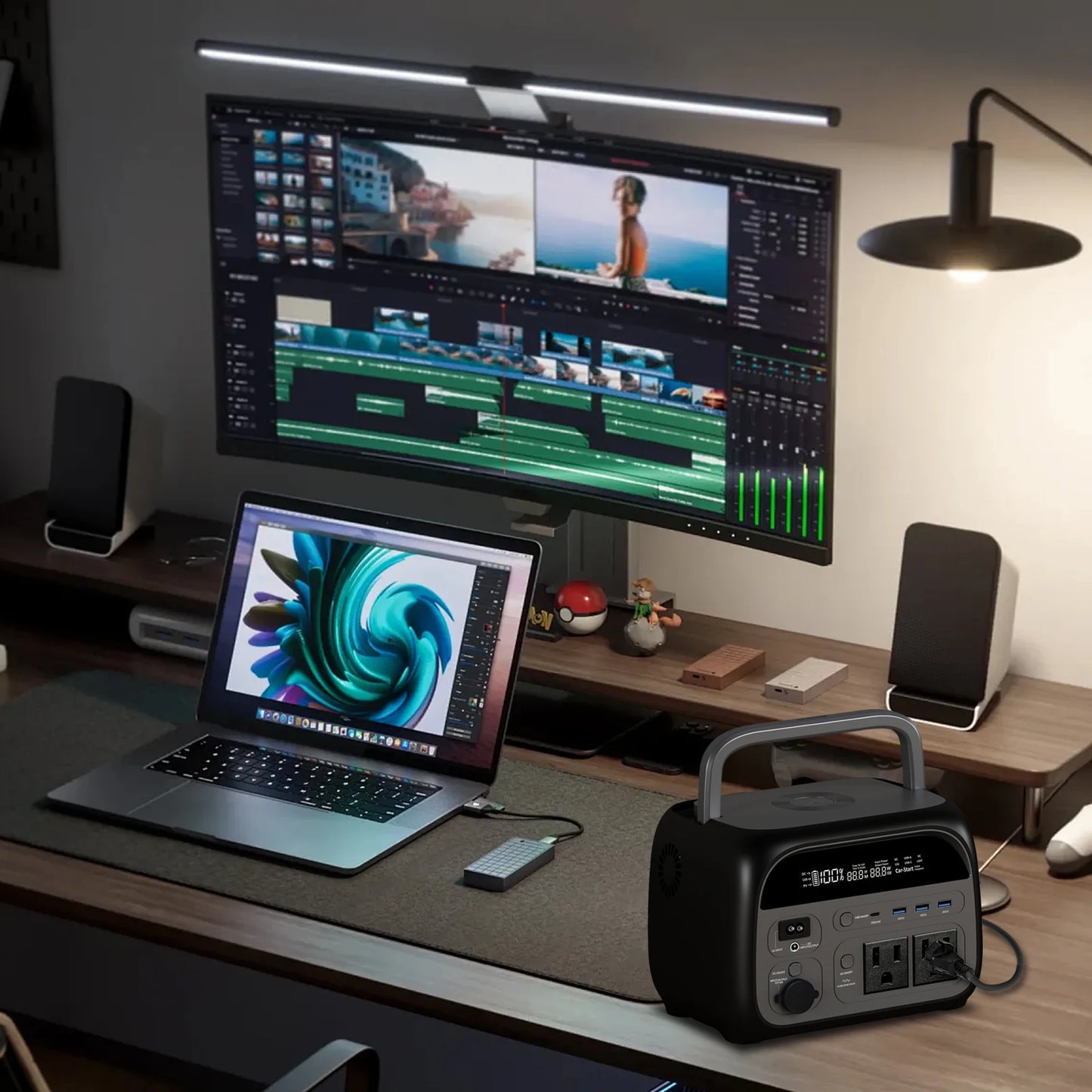 CTOLITY 500W Camping Power Station 345.6Wh LiFePo4 Portable Solar Generator