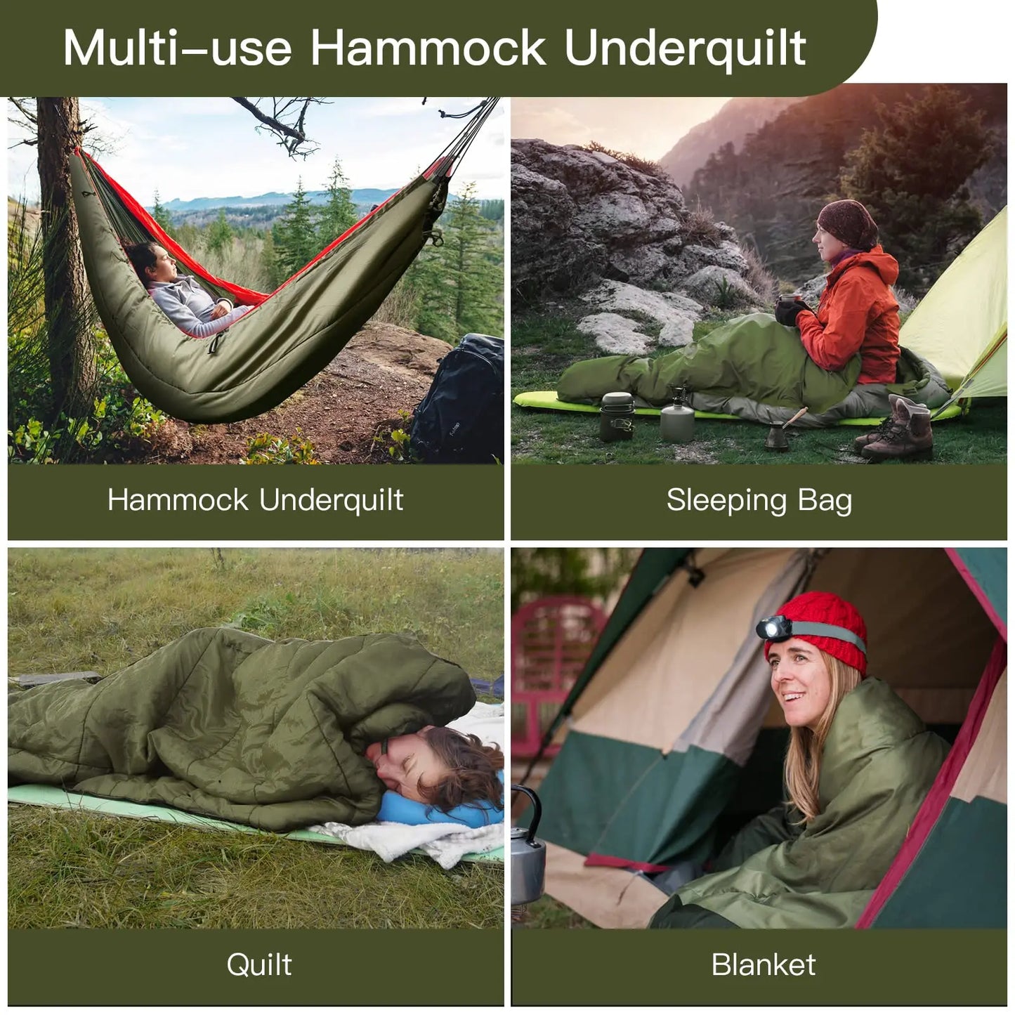 Night Cat All Season Insulated Hammock Underquilt Sleeping Bag