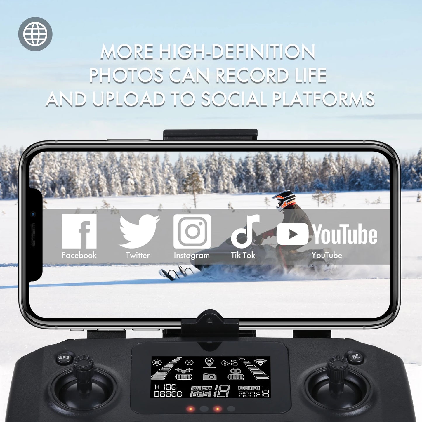 G-Anica NBD Drone With 4K Camera GPS Quadcopter Auto Return
