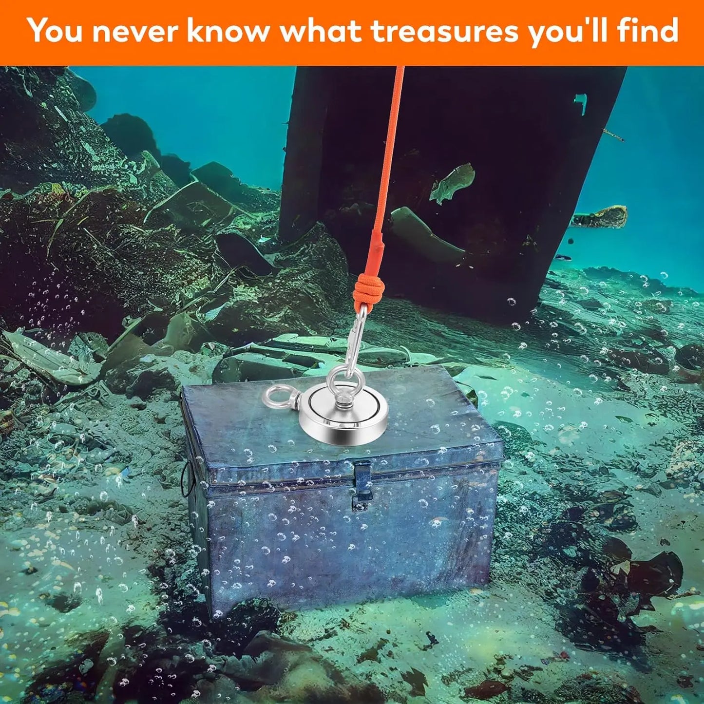 Powerful Magnet Fishing Kit With 1725 Lbs Pulling Force