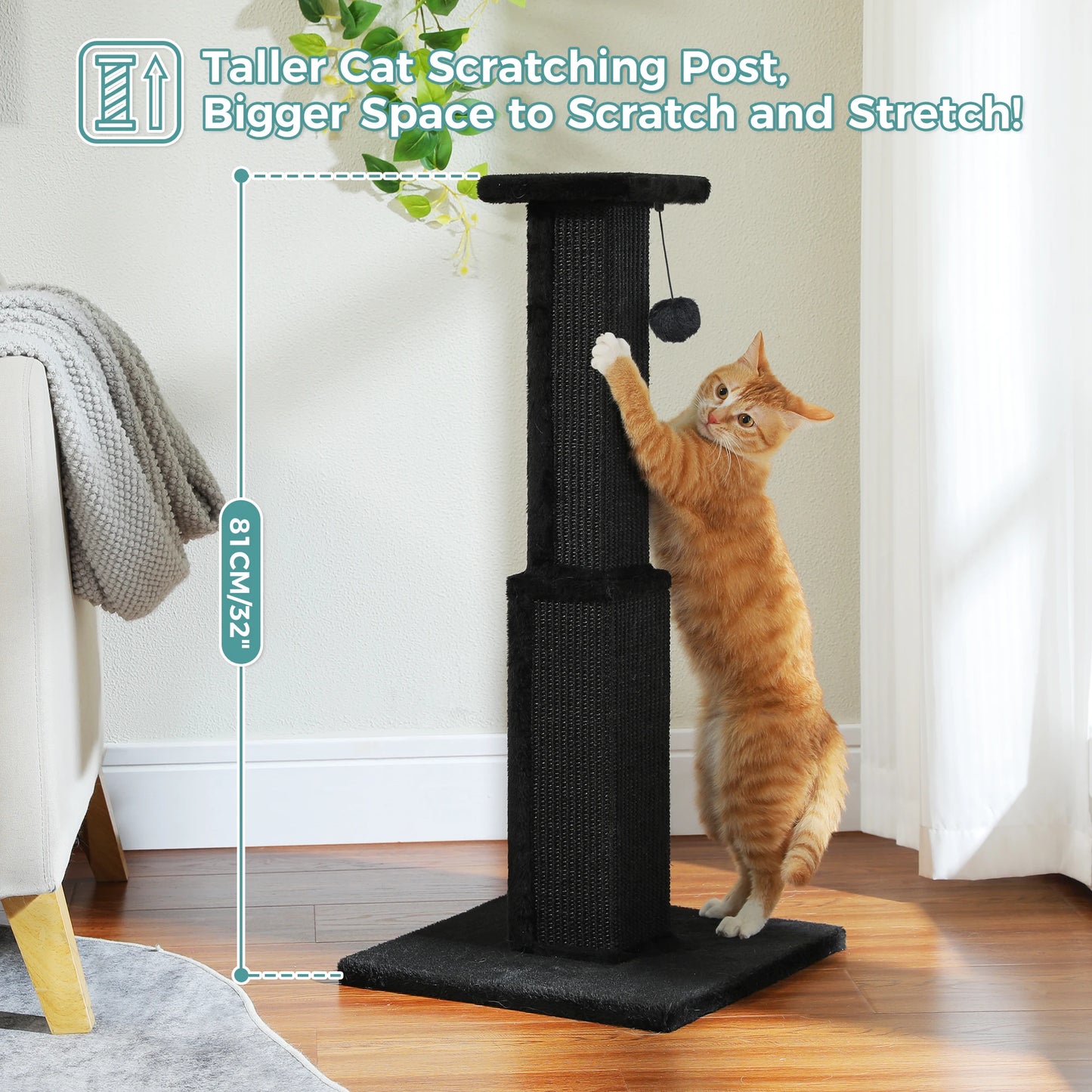 PAWZ Road Cat Scratching Post Indoor Play Toy Durable Sisal