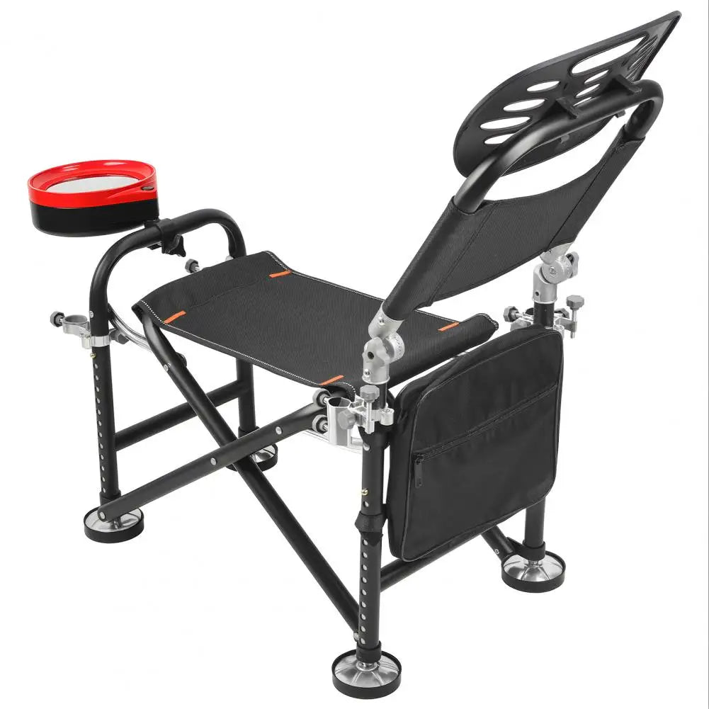Foldable Fishing Chair With Backrest And Rod Holder