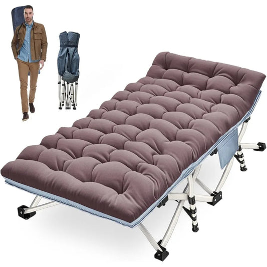 XMSJ Camping Cot With Mattress Portable Bed For Adults