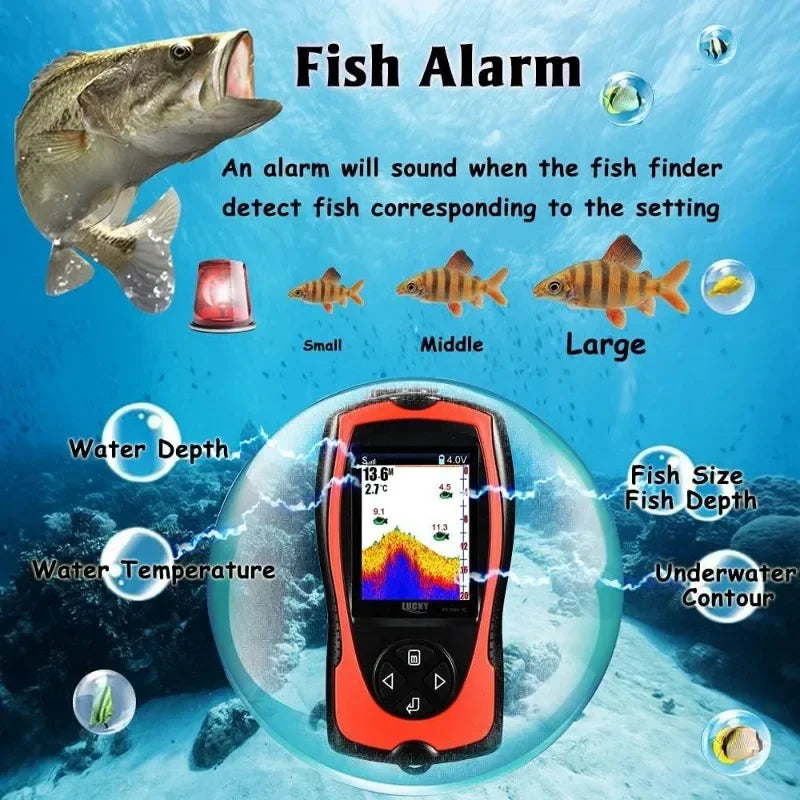 Portable Handheld Fish Finder Kayak Depth Finder Sonar Sensor